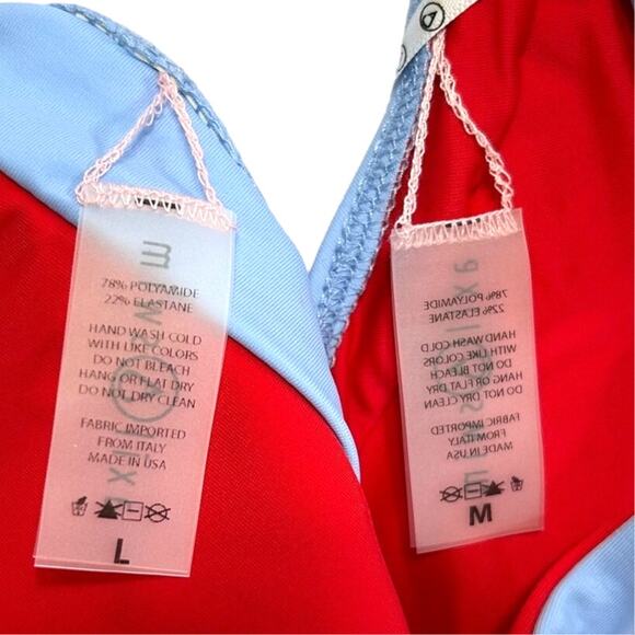 Axil Swim Venus Venere 2 Piece Bikini Set NWT Womens Sz M/L Red Blue Lightweight - Picture 5 of 7